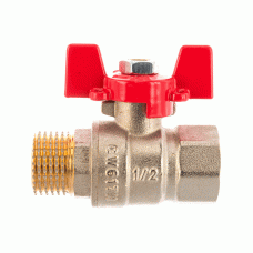 Кран шаровой Rommer 1 1/4" ВН/НР ручка-бабочка