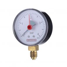 Манометр радиальный Rommer 50 мм 1/4" 0-4 бар
