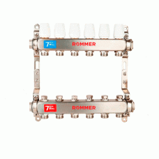 Коллектор с запорными клапанами Rommer 1"x3/4" 9 контуров