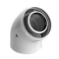 Элемент дымохода конденсационный угол 45 DN60/100 м/п PP-FE Stout