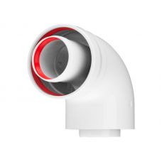 Угол 90° Camino конденсационный 80/125 мм раструб-хомут