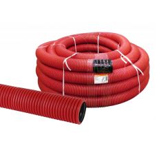 Труба защитная двустенная NASHORN красная 63 мм, бухта 50 м