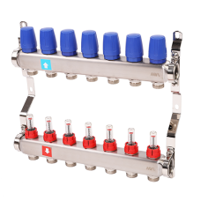 Коллектор с расходомерами MVI 1"х3/4"ЕК 7 выходов