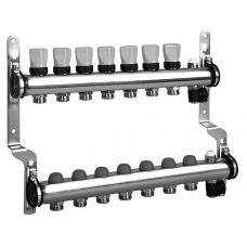 Коллектор из нержавеющей стали с термовставками на 7 выходов Meibes