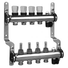 Коллектор из нержавеющей стали с расходомерами на 4 выхода Meibes
