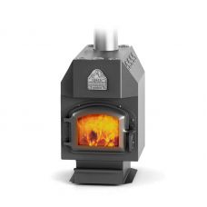 Отопительная печь ТМФ Профессор Бутаков Студент с чугунной дверцей и стеклом