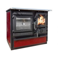 Отопительно-варочная печь Guca Guliver Thermo bordo левая с теплообменником