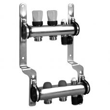 Коллектор из нержавеющей стали с термовставками на 2 выхода Meibes
