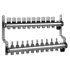 Коллектор из нержавеющей стали с расходомерами на 10 выходов Meibes