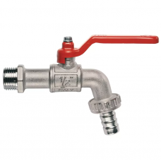 Шаровый сливной кран Itap 132 1/2 с латунным штуцером (арт. 56524)