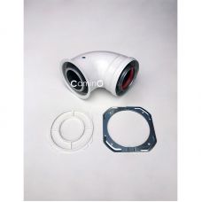 Угол 90° стартовый Camino для котлов Viessmann Baxi Kiturami Mizudo раструб-хомут