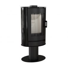 Печь-камин Kratki KOZA/AB/S/N/O/DR/KAFEL/C сталь 8 кВт поворотная чёрный кафель