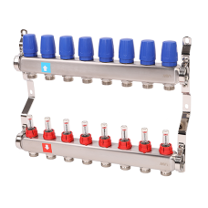 Коллектор с расходомерами MVI 1"х3/4"ЕК 8 выходов