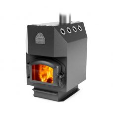 Отопительная печь ТМФ Профессор Бутаков Инженер с чугунной дверцей и стеклом