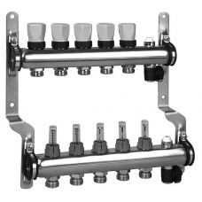 Коллектор из нержавеющей стали с расходомерами на 5 выходов Meibes