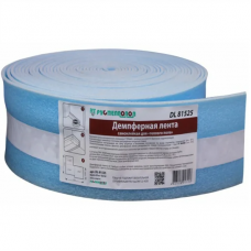 Демпферная лента Рустеплопол самоклейкая, фартук 150мм х 8мм х 25м