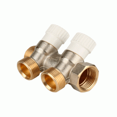 Коллектор для воды 2 выхода Stout 3/4"x3/4" Евроконус арт.SMB 6851 343402