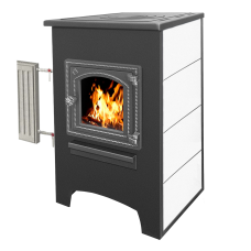 Печь-камин Этна ДТ-4С с теплообменником и плитой