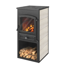 Печь-камин Этна БКД с плитой бежевый