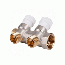 Коллектор для воды 2 выхода Stout 3/4"x1/2" плоское уплотнение арт.SMB 6852 341202