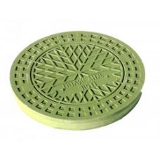 Крышка люк для колодца 315 мм полимерпесчаная (зеленая)