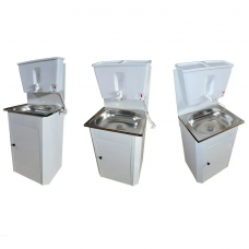 Дачный умывальник с подогревом РЕСУРС ЭВБО-17 и мойкой из нержавеющей стали