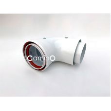 Угол 90° Camino утеплённый для дымохода 80 мм раструб-хомут