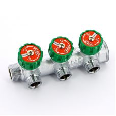 Коллектор FAR 1"X3/4" на 3 выхода плоское уплотнение