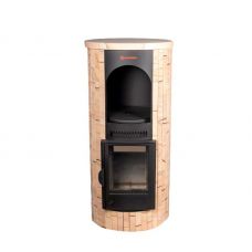 Отопительная печь Ферингер ПФ Лада облицовка цвета "окаменевшее дерево"