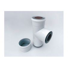 Т-образное соединение Camino для дымохода 80/125 мм со сливом конденсата