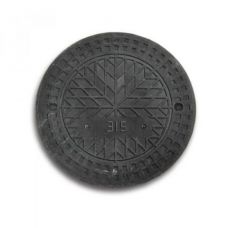 Крышка люк для колодца 315 мм полимерпесчаная (черная)