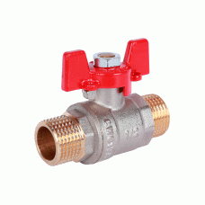 Кран шаровой Rommer 1 1/4" НР/НР ручка-бабочка