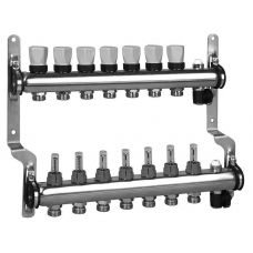 Коллектор из нержавеющей стали с расходомерами на 7 выходов Meibes