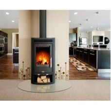 Печь-камин ABX Arktis 4 чёрная сталь тальк