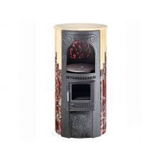 Отопительная печь Ферингер ПФ Лада облицовка цвета "жадеит+россо леванте"