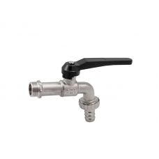 Кран шаровой ELSEN угловой 1/2" НР ручка-рычаг со штуцером