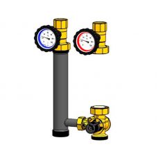 Насосная группа Smart Install с 3-х ходовым клапаном без насоса и теплоизоляции