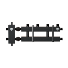 Блок коллекторный на 2-3 выхода (вверх-вниз), стрелка 60 кВт, с кронштейнами