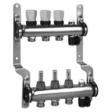 Коллектор из нержавеющей стали с расходомерами на 3 выхода Meibes