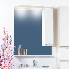 Зеркало для ванной Токио 60 Светлая лиственница / белый глянец