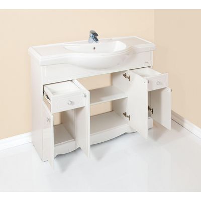 Комплект мебели для ванной Лючия 120 Белый глянец