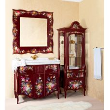 Комплект мебели для ванной Жостово 105 «Бордовый закат»