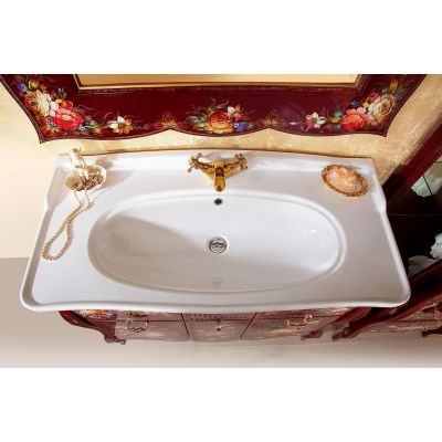 Комплект мебели для ванной Жостово 105 «Бордовый закат»