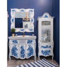 Комплект мебели для ванной Гжель 105 "Синяя птица"