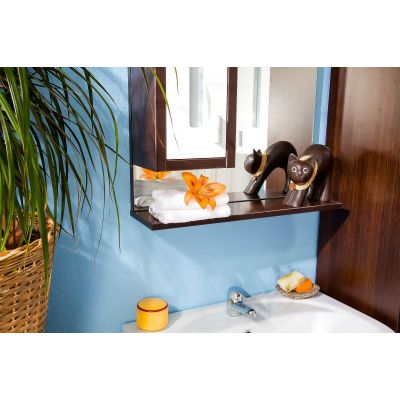 Зеркало для ванной Бали 62 венге/белый глянец