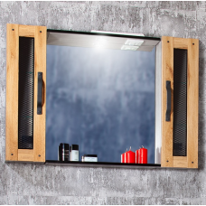 Зеркало для ванной Лофт 100 Метрополитен грей с двумя шкафчиками