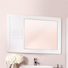 Зеркало для ванной Адель 105 Белый глянец