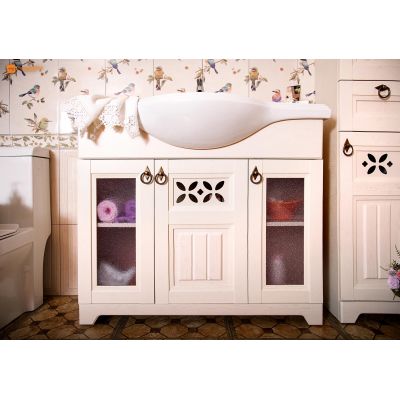 Комплект мебели для ванной Кантри 105 Бежевый дуб прованс