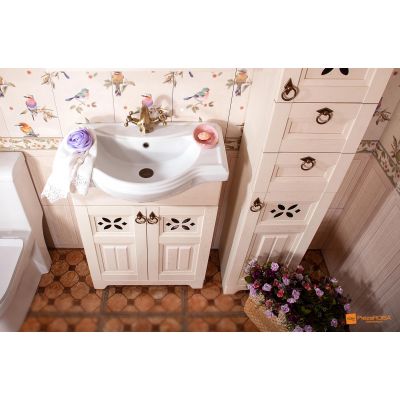 Комплект мебели для ванной Кантри 65 Бежевый дуб прованс 2