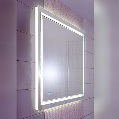 Зеркало Эстель-2 100 с подсветкой LED, на взмах руки, часы
